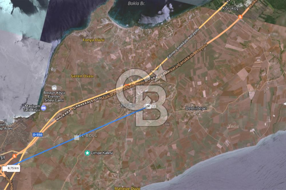 ÇANAKKALE;GELİBOLU,BOLAYIR VİLLALIK BÖLGEDE SATILIK ARSA