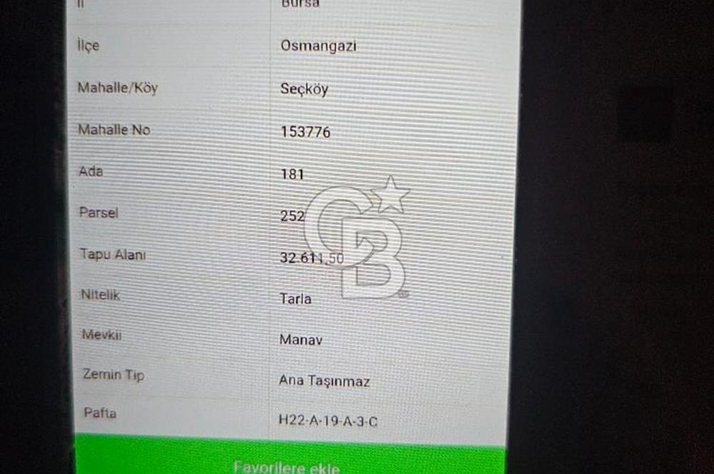 CB AMBIANCE'DAN KAZANÇ GETİRİLİ 6 DÖNÜM SEÇKÖYDE SATILIK TARLA