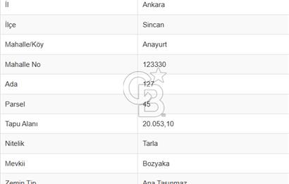 SİNCAN ANAYURTTA UYGUN FİYATLI ÇOK İYİ YERDE ARSA