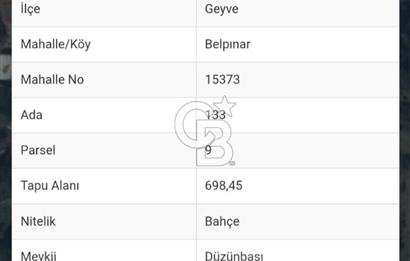 CB ONE'DAN 0/40 KONUT İMARLI YOLA CEPHELİ 698 MT BAHÇE