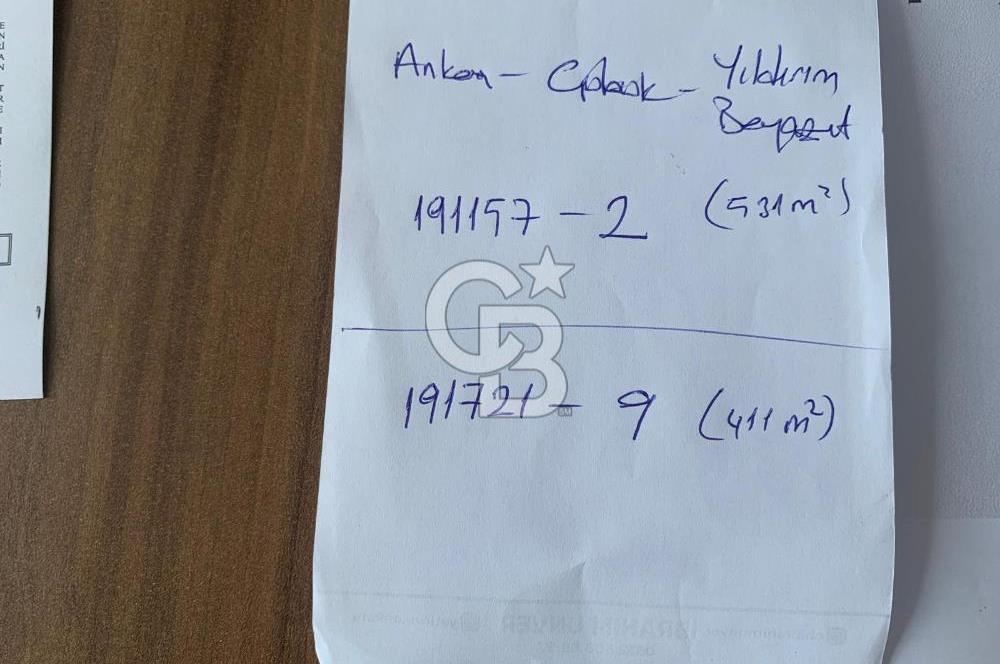 Çubuk Yıldırım Beyazıt Mahallesi’nde Satılık Tek Tapu 411 m2 İmarlı Arsa