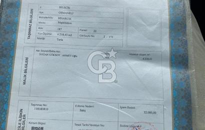 Bilecik Osmaneli'nde Yatırım Fırsatı 