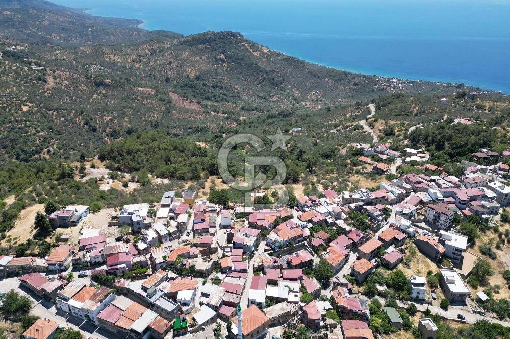 ÇANAKKALE AYVACIK SAZLI KÖY MERKEZİNDE MANZARALI SATILIK TAŞ EV