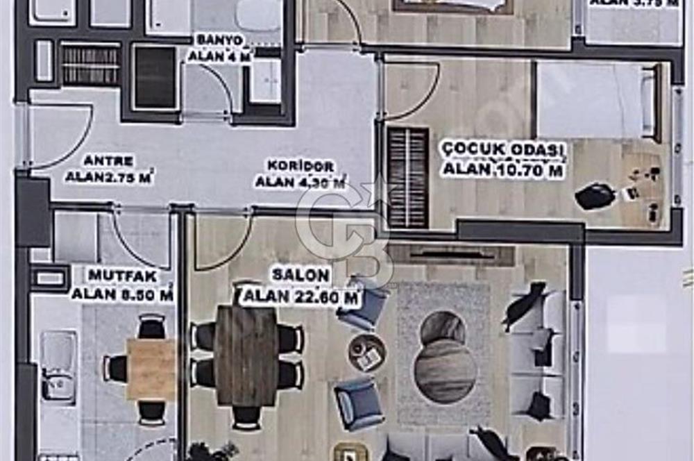 GÜZELYURT'TA SATILIK 2+1 SIFIR DAİRE