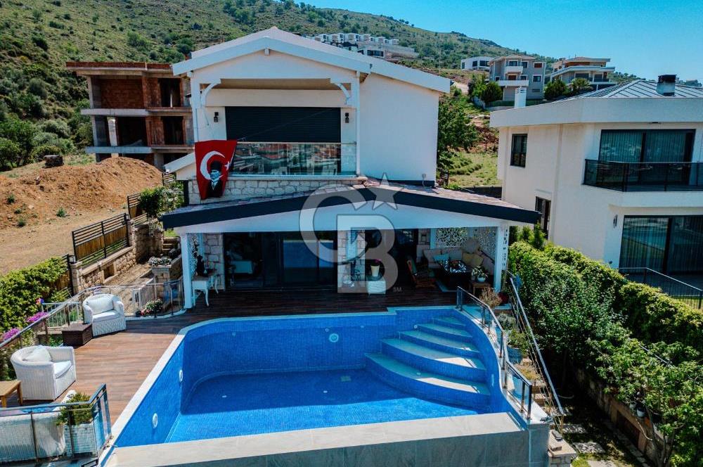GÜZELBAHÇE, YELKİ'DE ÖZEL HAVUZLU GENİŞ BAHÇEYE SAHİP 5+1 MÜSTAKİL VİLLA 