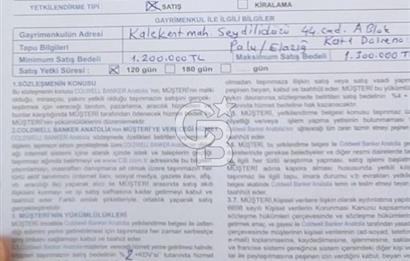 ELAZIĞ PALU TOKİ K-1'DE NEZİH SATILIK DAİRE