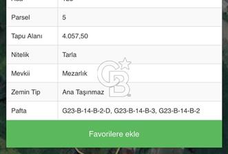 CB GİZ'DEN KOCAELİ İZMİT KAYNARCA'DA SATILIK TARLA
