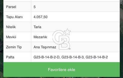 CB GİZ'DEN KOCAELİ İZMİT KAYNARCA'DA SATILIK TARLA