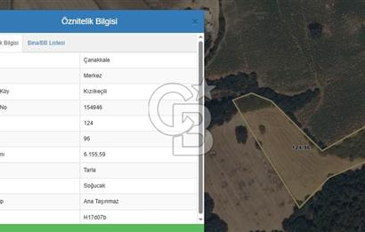 ÇANAKKALE MERKEZ KIZILKEÇİLİ SATILIK 6.155 M2 TARLA