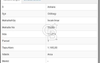 İNCEKTE BULVARA 450 m MESAFEDE 1165 m² KONUT ARSASI