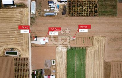 Yaşamaya Hazır 3.524 m² Masrafsız Satılık Tarla ve 2+1 Ev