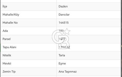 İster Tarım İster Yatırım İçin! Afyonkarahisar  Dazkırı’da  Kaçırılmayacak Fırsat Tarla
