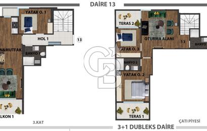Muğla Dalaman Merkezde İskanlı Satılık 3+1 Sıfır Dubleks Daire