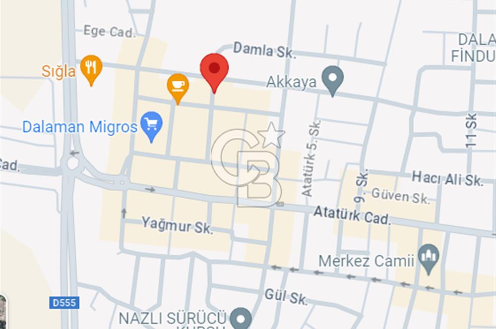 Muğla Dalaman Merkezde İskanlı Satılık 3+1 Sıfır Dubleks Daire