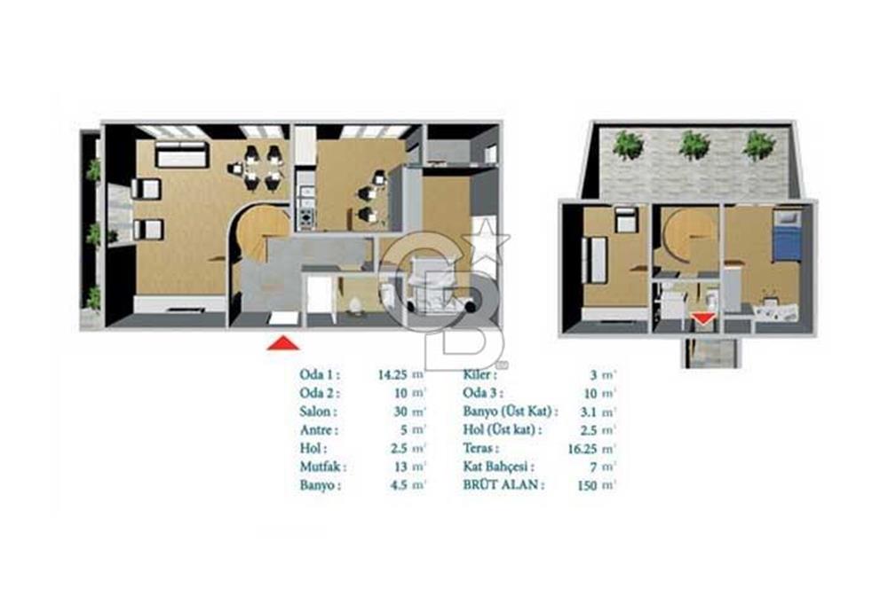 ADEM OKUDAN'DAN!!! Casa Mia Sitesi'nde,3+1Deniz Manzaralı Dubleks Daire.