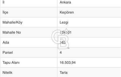 KEÇİÖREN LEZGİ DE DUVARLA ÇEVRİLİ 412 m2 TARLA