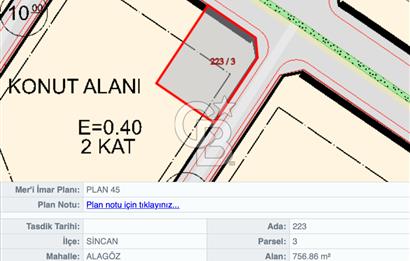 Sincan Temelli Alagöz'de Tek/Kök Tapu Konut İmarlı Satılık Arsa
