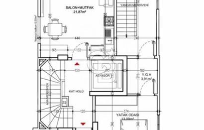 FENERYOLUN DA PROJEDEN 1+1 44 NET DAİRE
