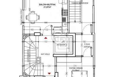 FENERYOLUN DA PROJEDEN 1+1 44 NET DAİRE