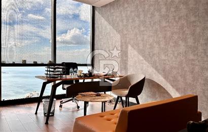 Folkart Towers'da Kiralık Eşyasız 105m2 Deniz Manzaralı Ofis
