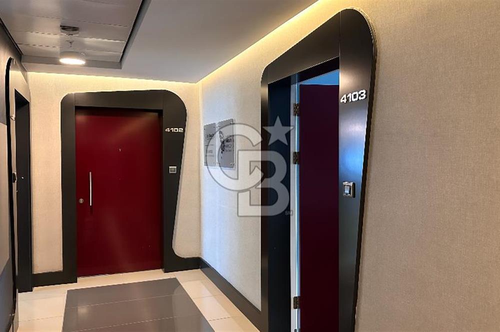 Folkart Towers'da Kiralık Eşyasız 105m2 Deniz Manzaralı Ofis