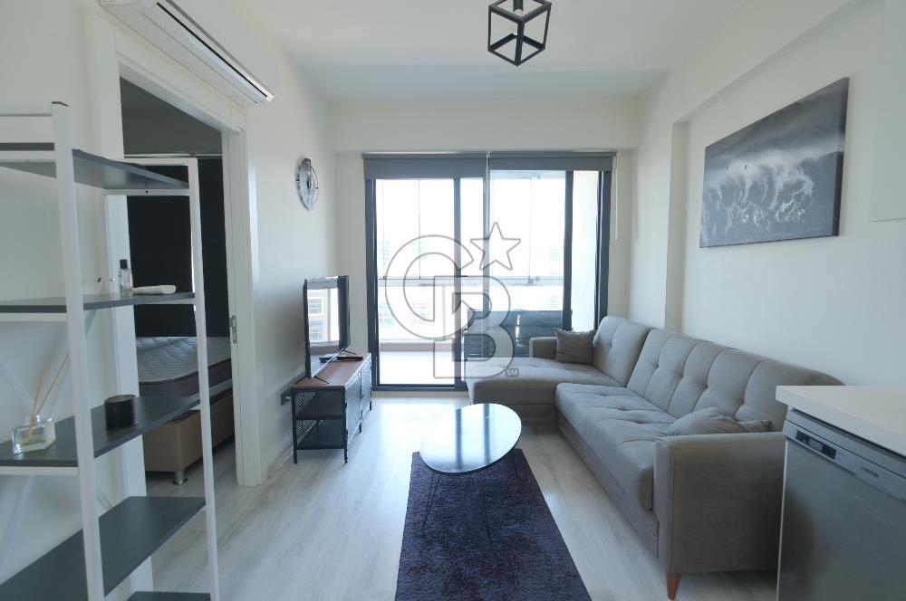 TRADEMARK STUDİO BORNOVA’ DA  EŞYALI 1+1 KİRALIK DAİRE 