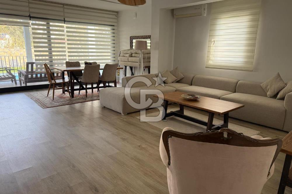 YALIÇİFTLİK'DE YILLIK KİRALIK BAHÇE KATI 2+1 HAVUZLU DAİRE