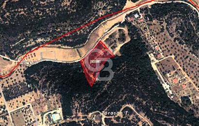 Urla Torasan’da Deniz Manzaralı 9242 m² Arazi