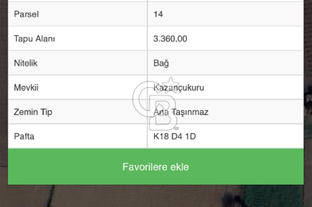 Menemen de Yatırımlık 3360 m2 Satılık Tarla