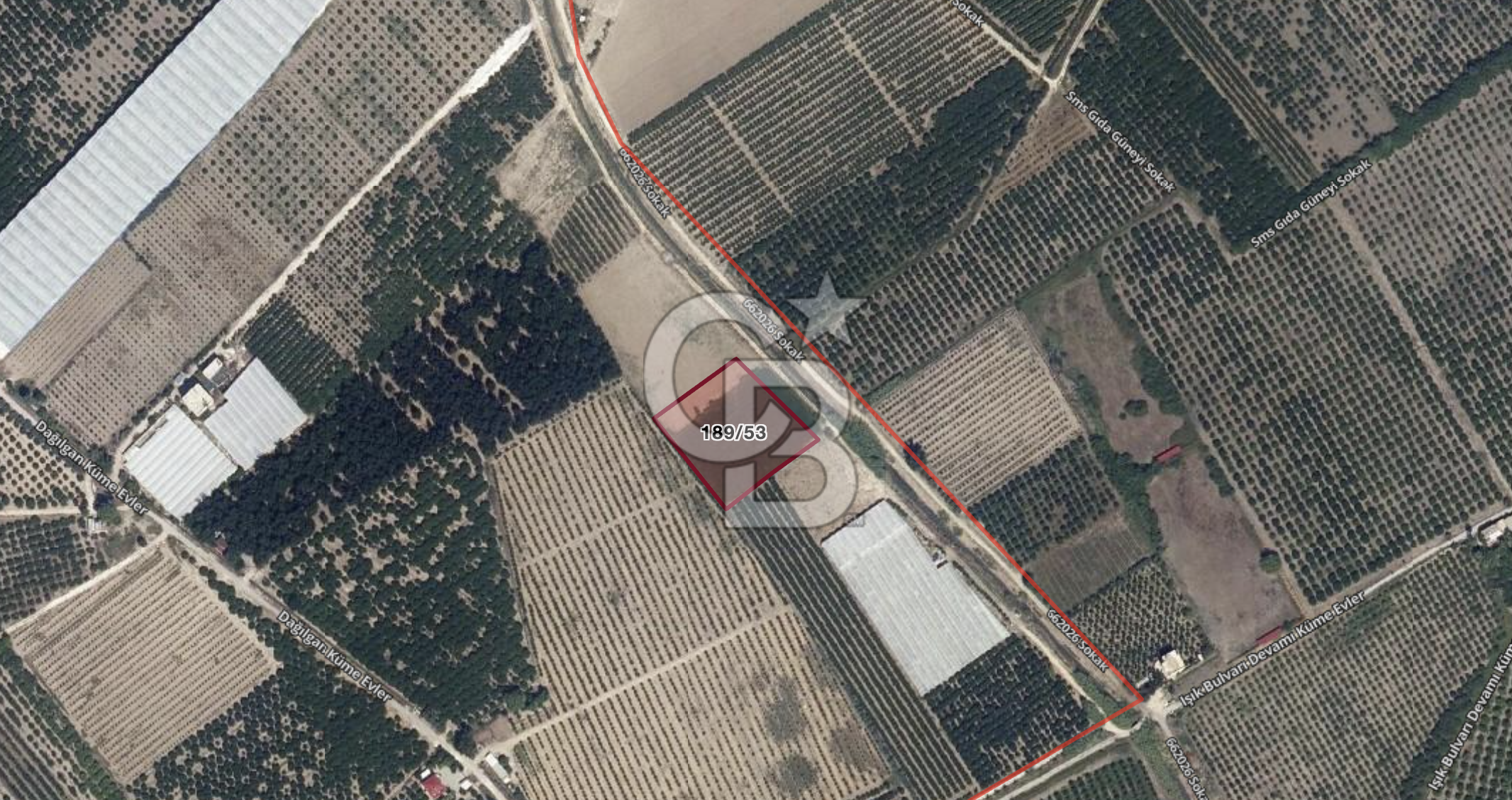 Mersin Akdeniz Evci Mahallesinde 5643 m2 Yatırımlık Arazi