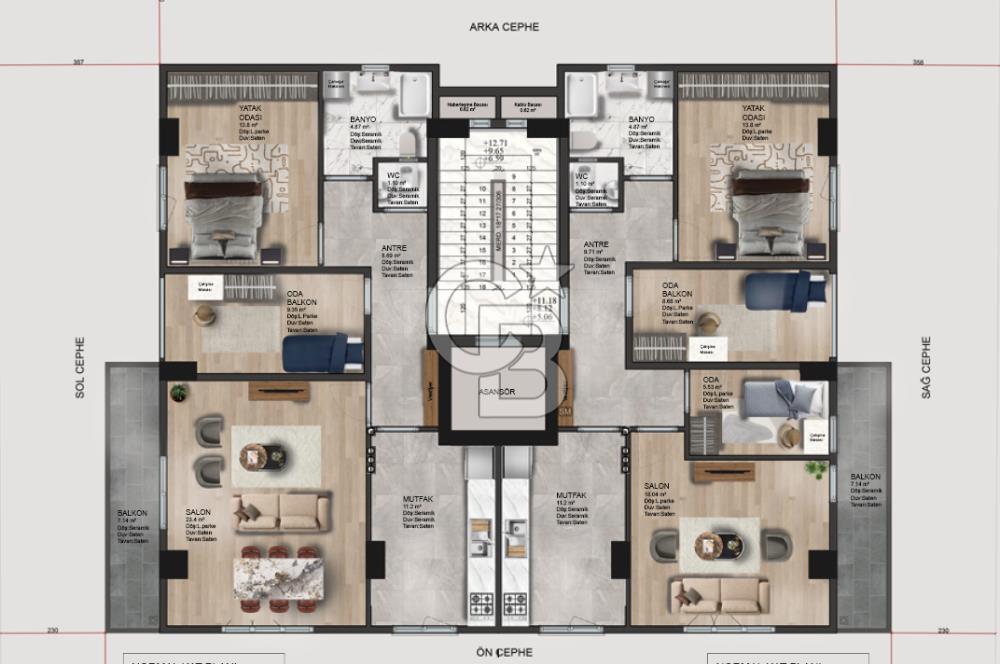 CB Fly'dan Yeni Mahallede Modern 4+1 Dubleks Daire!