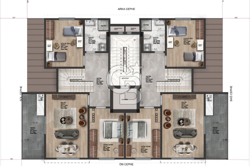 CB Fly'dan Yeni Mahallede Modern 4+1 Dubleks Daire!
