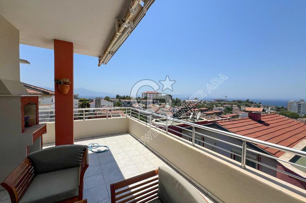 Kuşadası Kadınlar Denizinde Eşsiz Deniz Manzaralı Satılık Çatı Dubleks