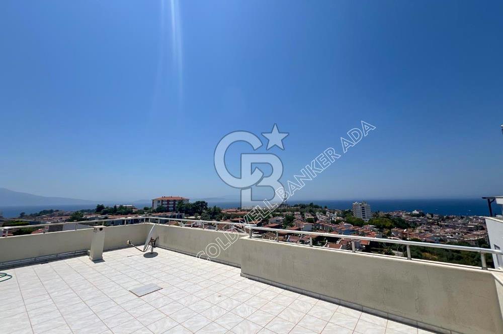 Kuşadası Kadınlar Denizinde Eşsiz Deniz Manzaralı Satılık Çatı Dubleks