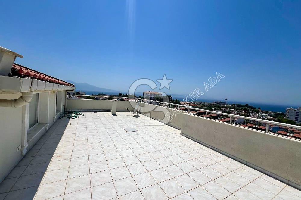 Kuşadası Kadınlar Denizinde Eşsiz Deniz Manzaralı Satılık Çatı Dubleks