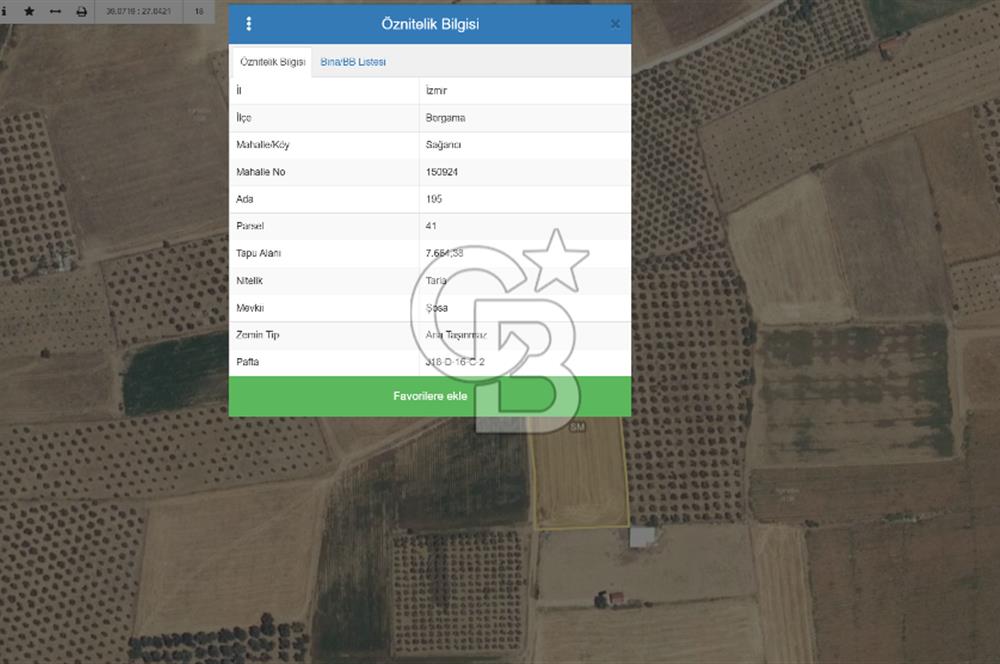 CB.ROUTE'DAN BERGAMA ORGANİZE SANAYİNİN YANINDA SATILIK TARLA