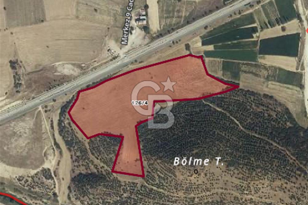Manisa Kula’da Yola Cepheli 51.438m2 Tek Tapu Satılık Tarla