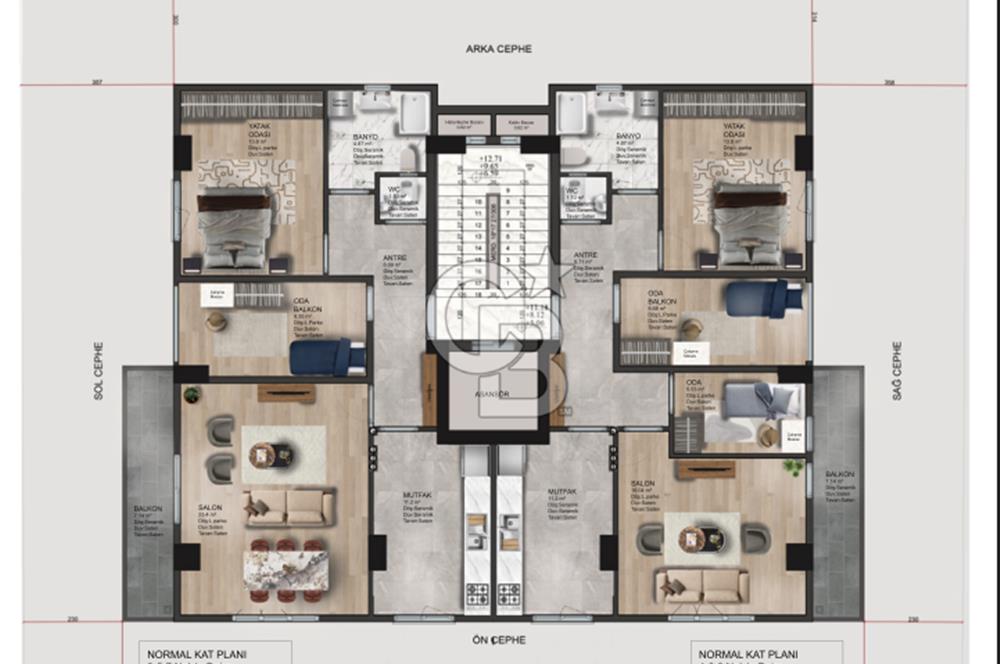 Çayırova Yenimahalle'de Kapalı Otopark/Modern 3+1 Satılık Daire