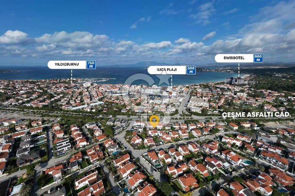 Çeşme Ilıca'da Satılık 4 + 1 Dubleks Villa