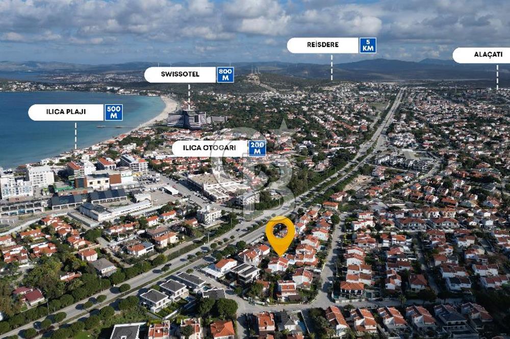 Çeşme Ilıca'da Satılık 4 + 1 Dubleks Villa