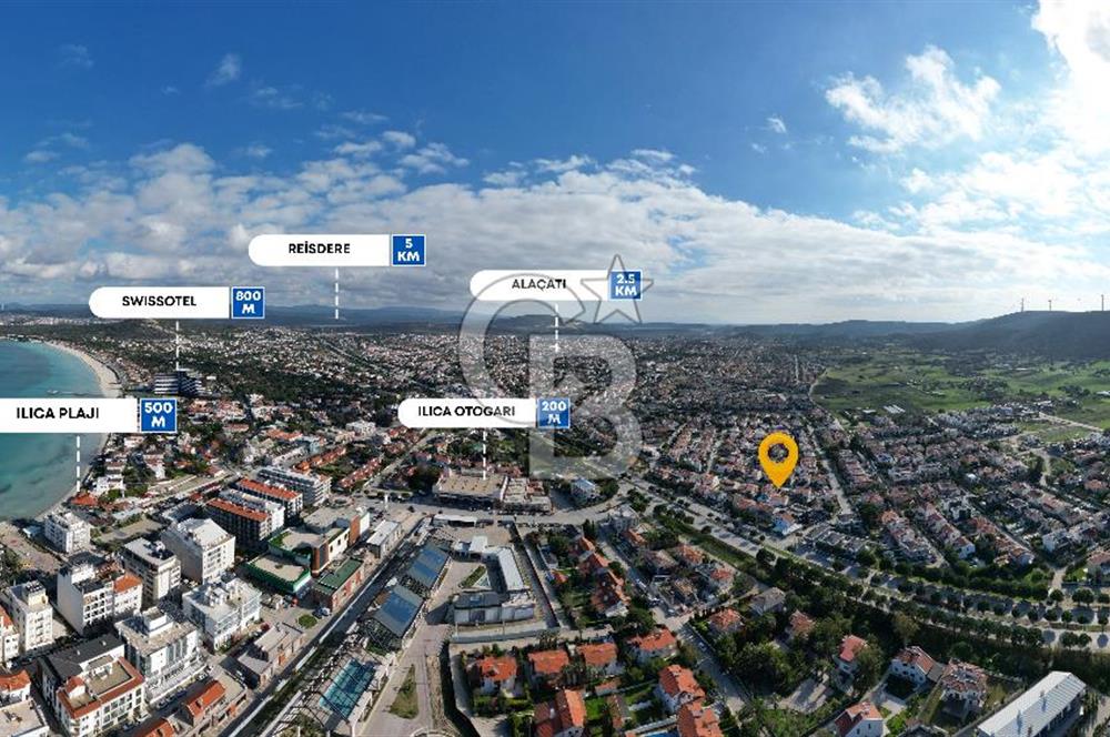 Çeşme Ilıca'da Satılık 4 + 1 Dubleks Villa