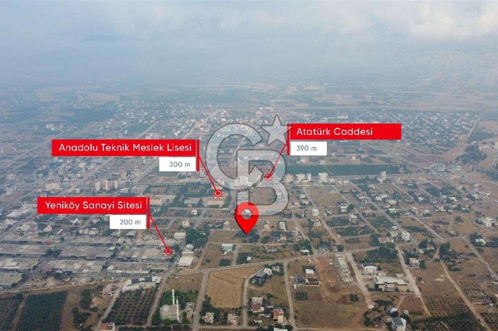 Döşemealtı Yeniköyde 328 m² 0.60 Emsal 4 kat Satılık Arsa