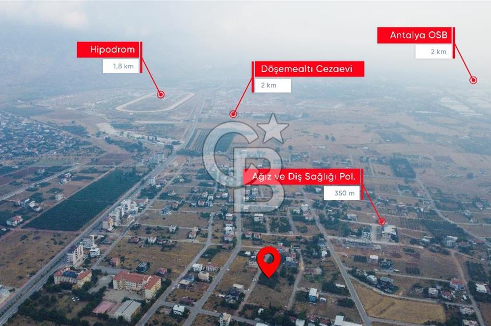 Döşemealtı Yeniköyde 328 m² 0.60 Emsal 4 kat Satılık Arsa