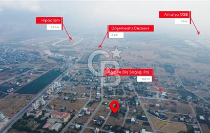 Döşemealtı Yeniköyde 328 m² 0.60 Emsal 4 kat Satılık Arsa