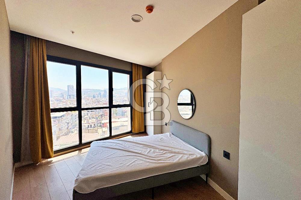 BORNOVA VARYANT TOWER'DA SATILIK EŞYALI 1+1 DAİRE