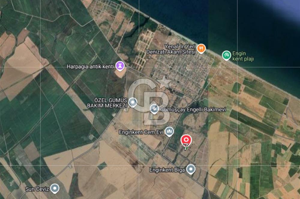 ÇANAKKALE BİGA ÇEŞMEALTI'NDA KÖŞE PARSEL 500 M² İKİZ VİLLA ARSASI