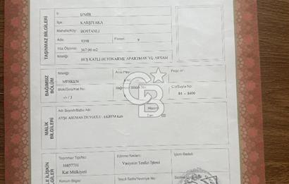 Bostanlı'nın Merkezinde 3+1 Satılık Daire