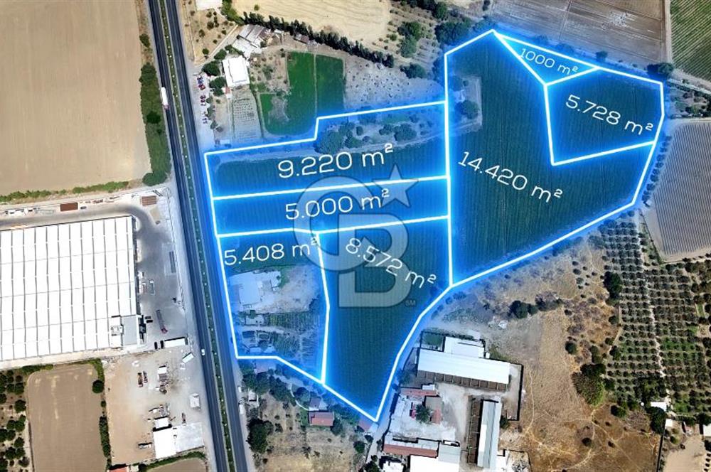 Menemen de Çanakkale Yoluna Cepheli 50.000 M2 Satılık Arazi 