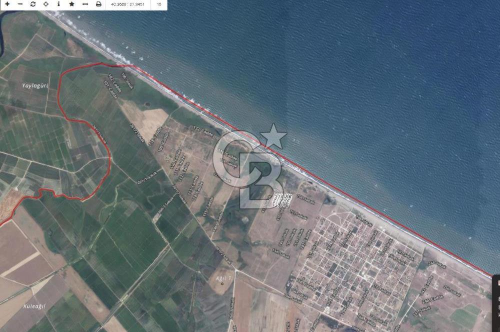 Çanakkale Biga'da Denize Sıfır Villa İmarlı Satılık Arsa