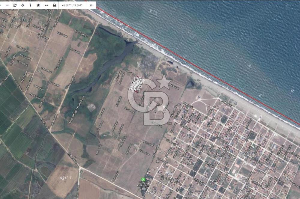 Çanakkale Biga'da Denize Sıfır Villa İmarlı Satılık Arsa